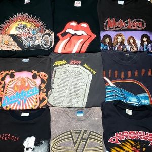 80s 90s Vintage concert shirt tour and band